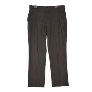DAVID CHU LINCS Men's 36x30 Brown Cotton Chino Golf Pants, Straight Leg Preppy
